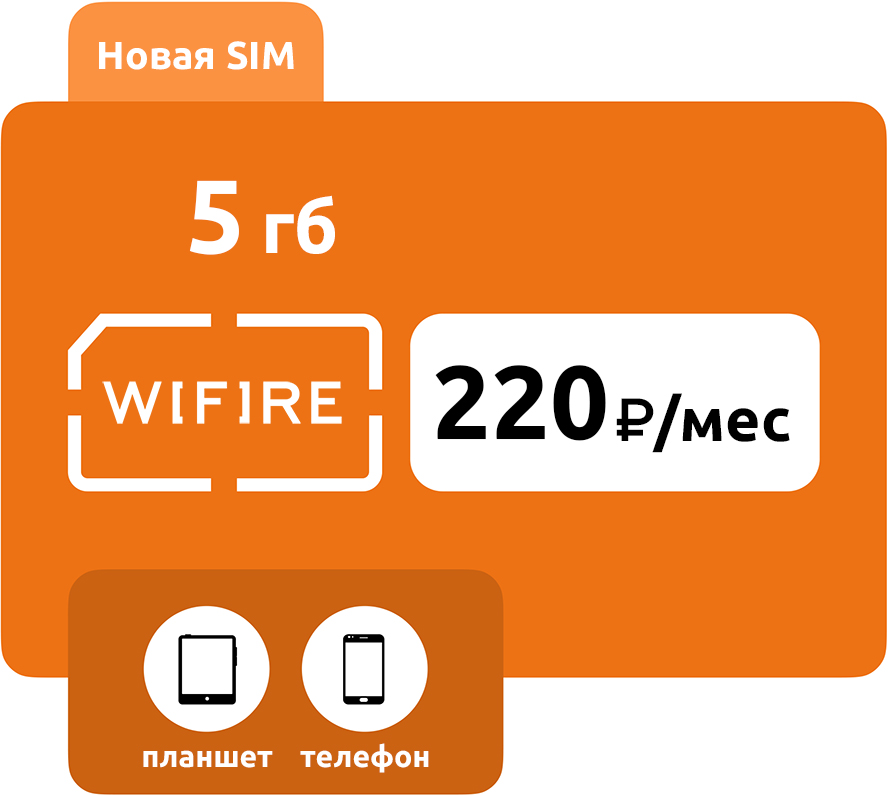 SIM-карта Wifire 220 (5 ГБ) фото