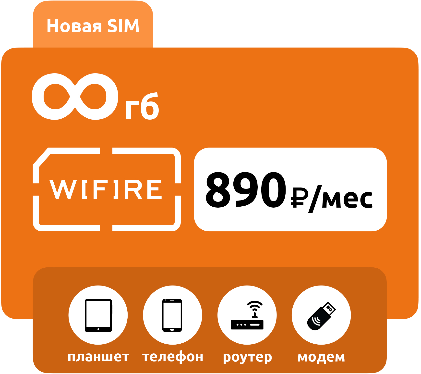 SIM-карта Wifire (Мегафон) 890 фото
