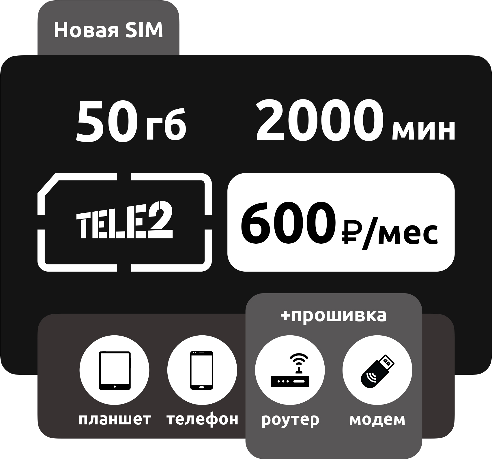 SIM-карта Теле2 Компаньон L фото