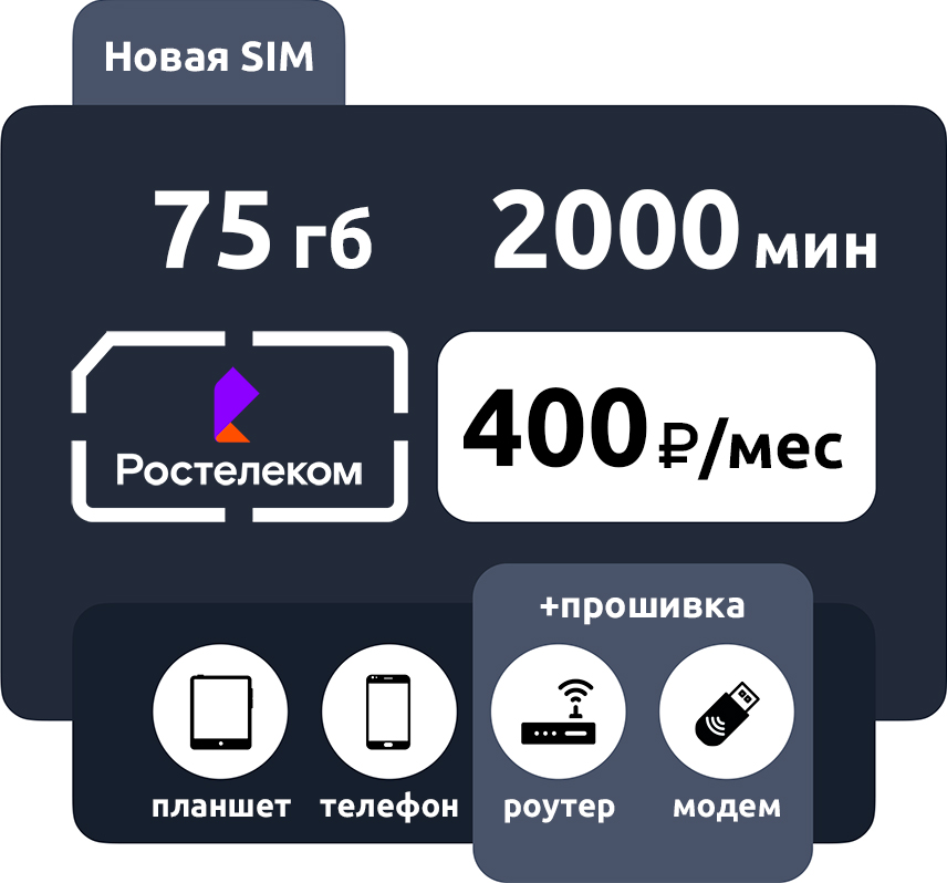 SIM-карта Ростелеком Партнер L (Теле2) фото