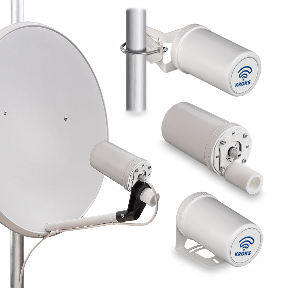Комплект усиления интернет-сигнала KSS-Pot MIMO для установки 3G/4G USB модема в спутниковую тарелку фото