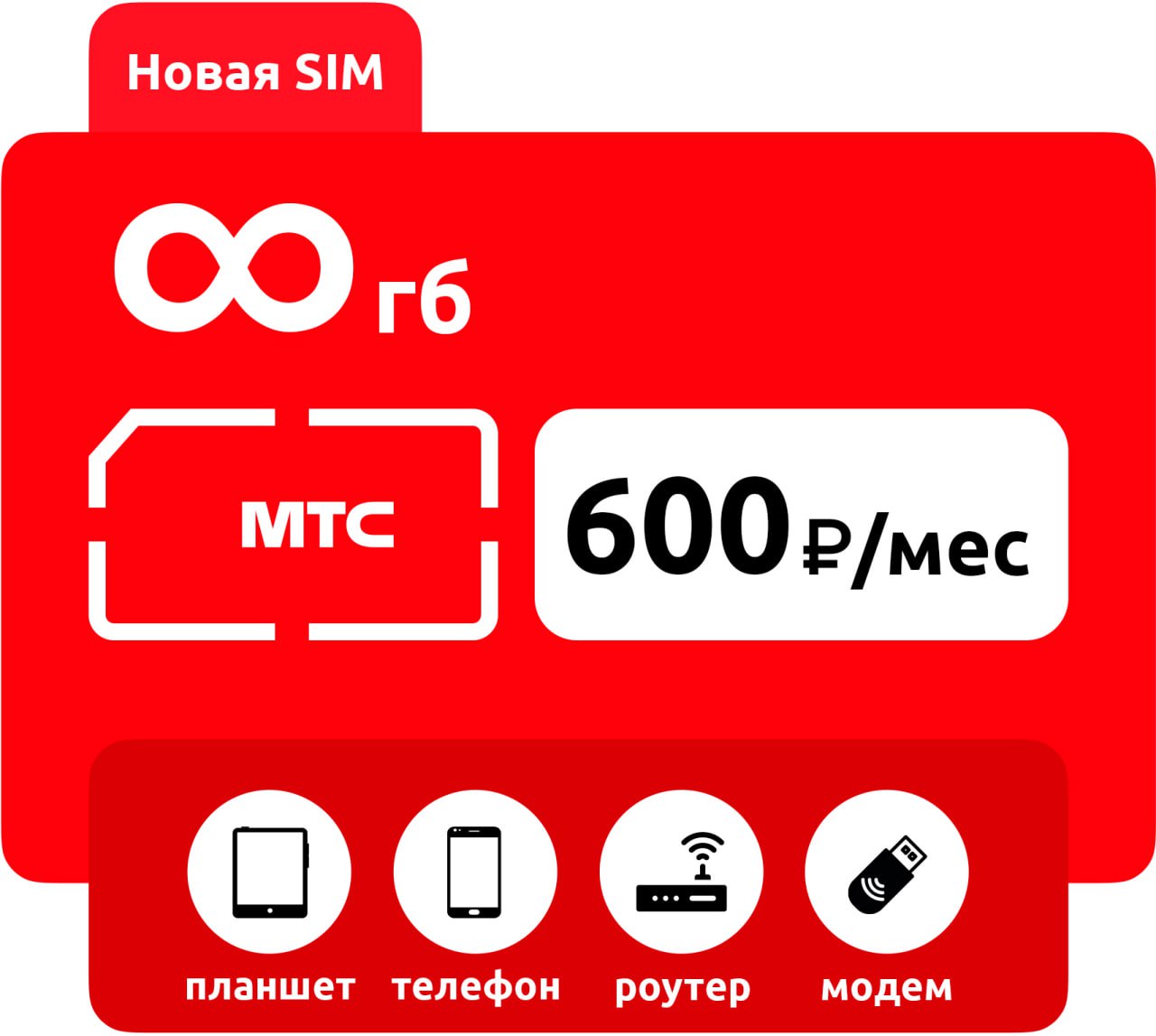 SIM-карта МТС 600 фото