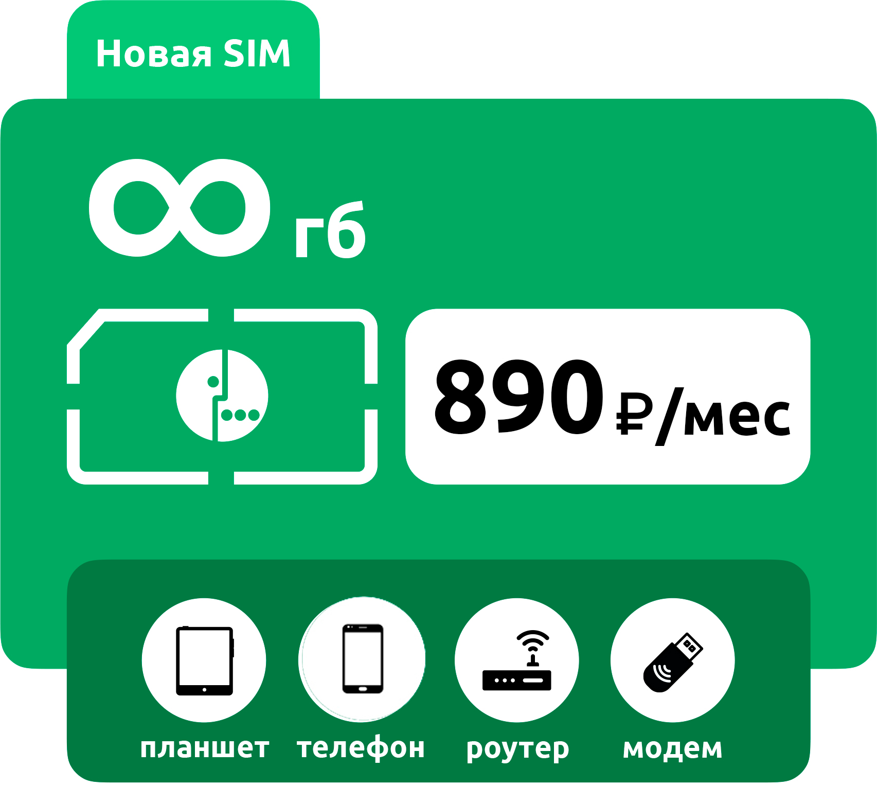 SIM-карта Мегафон 890 безлимит фото